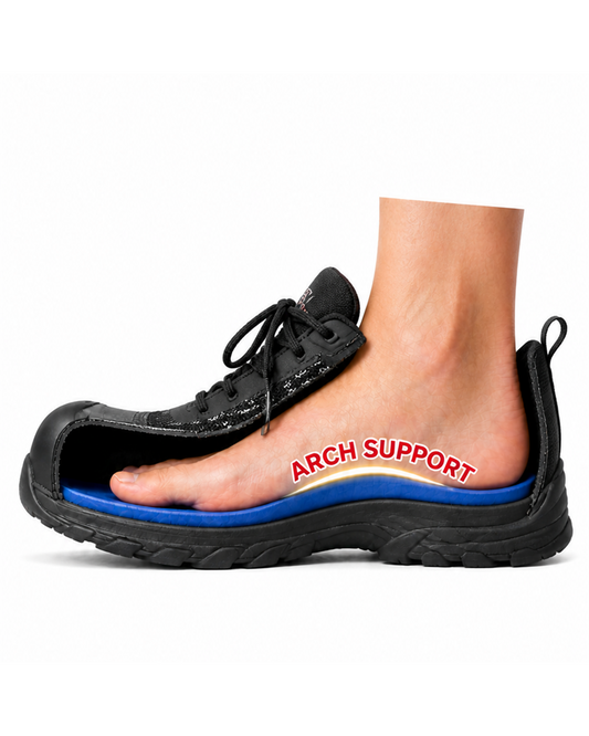 Ergonx Orthotic Safety Shoe Lace Up (LITHIUM) Black