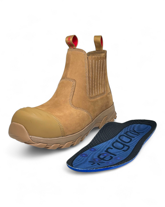 Ergonx Safety Boots Slip On (Hydrogen) All Tan — product detail