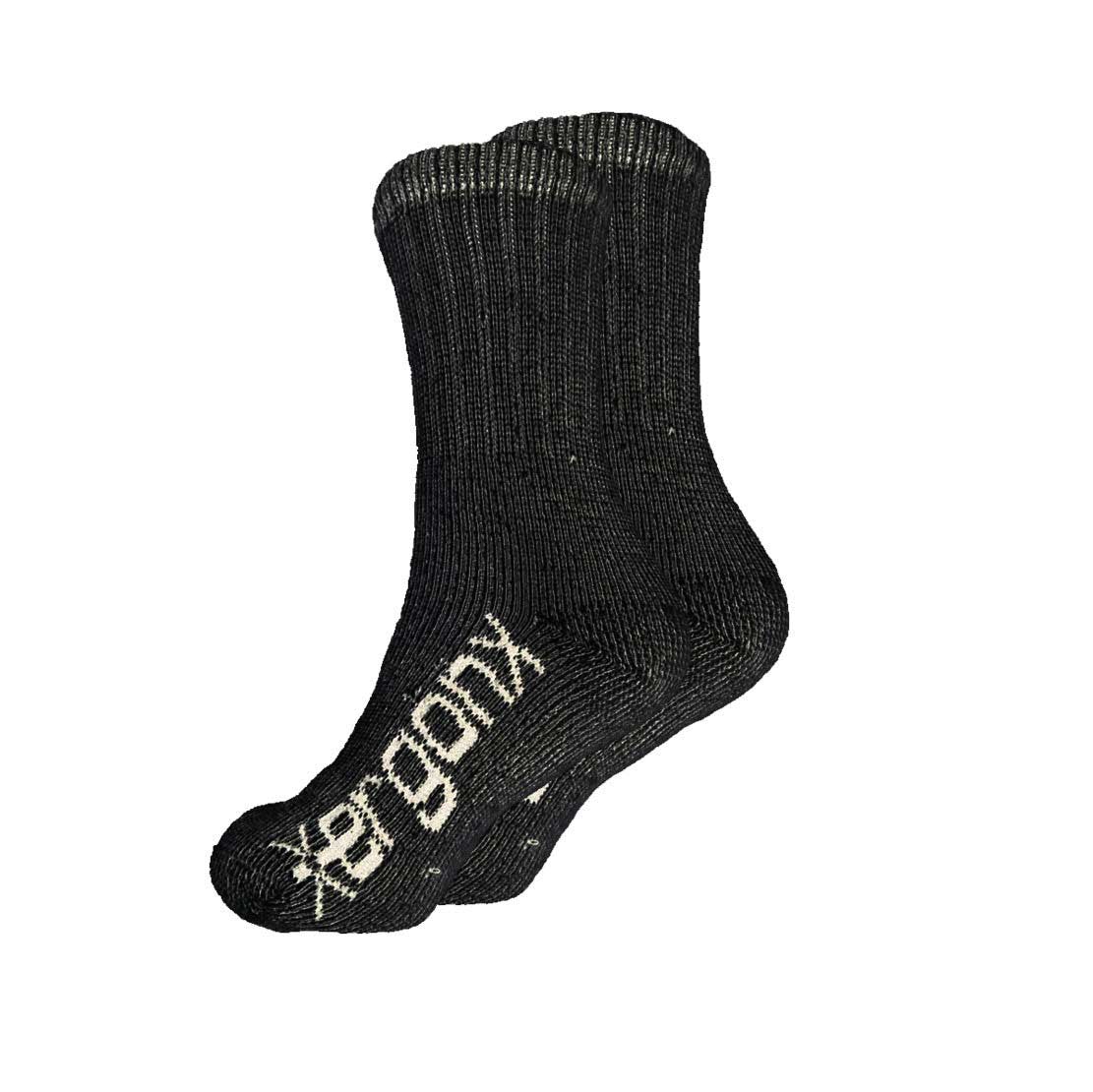 Ergonx Black Lace Up Safety Boots + Socks Bundle