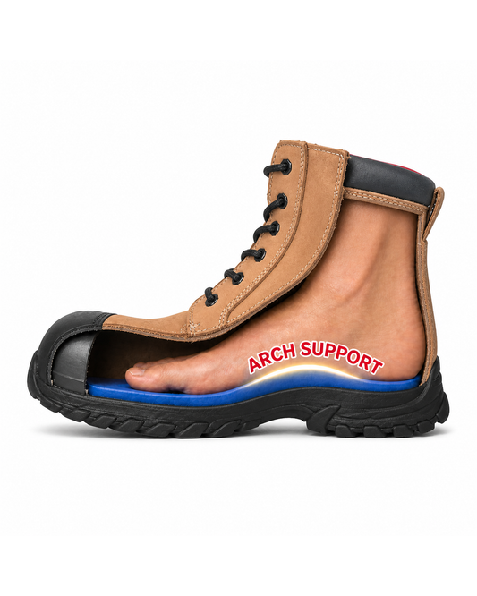 Ergonx Safety Boots Lace Up (Helium) Tan