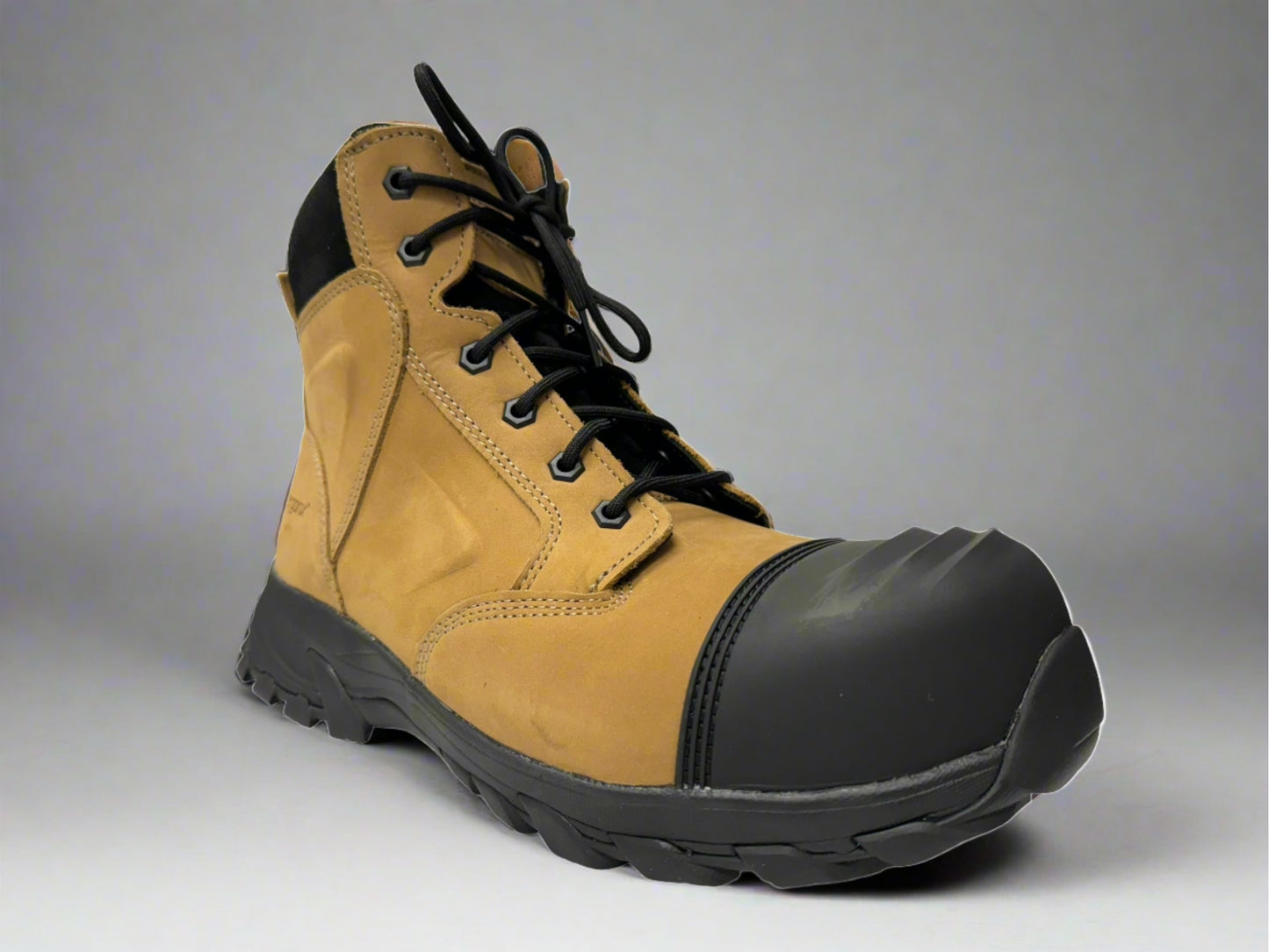 Ergonx Tan Lace Up Safety Boots + Socks Bundle