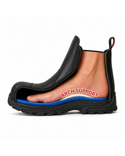Ergonx Safety Boots Slip On (Hydrogen) Black — product detail
