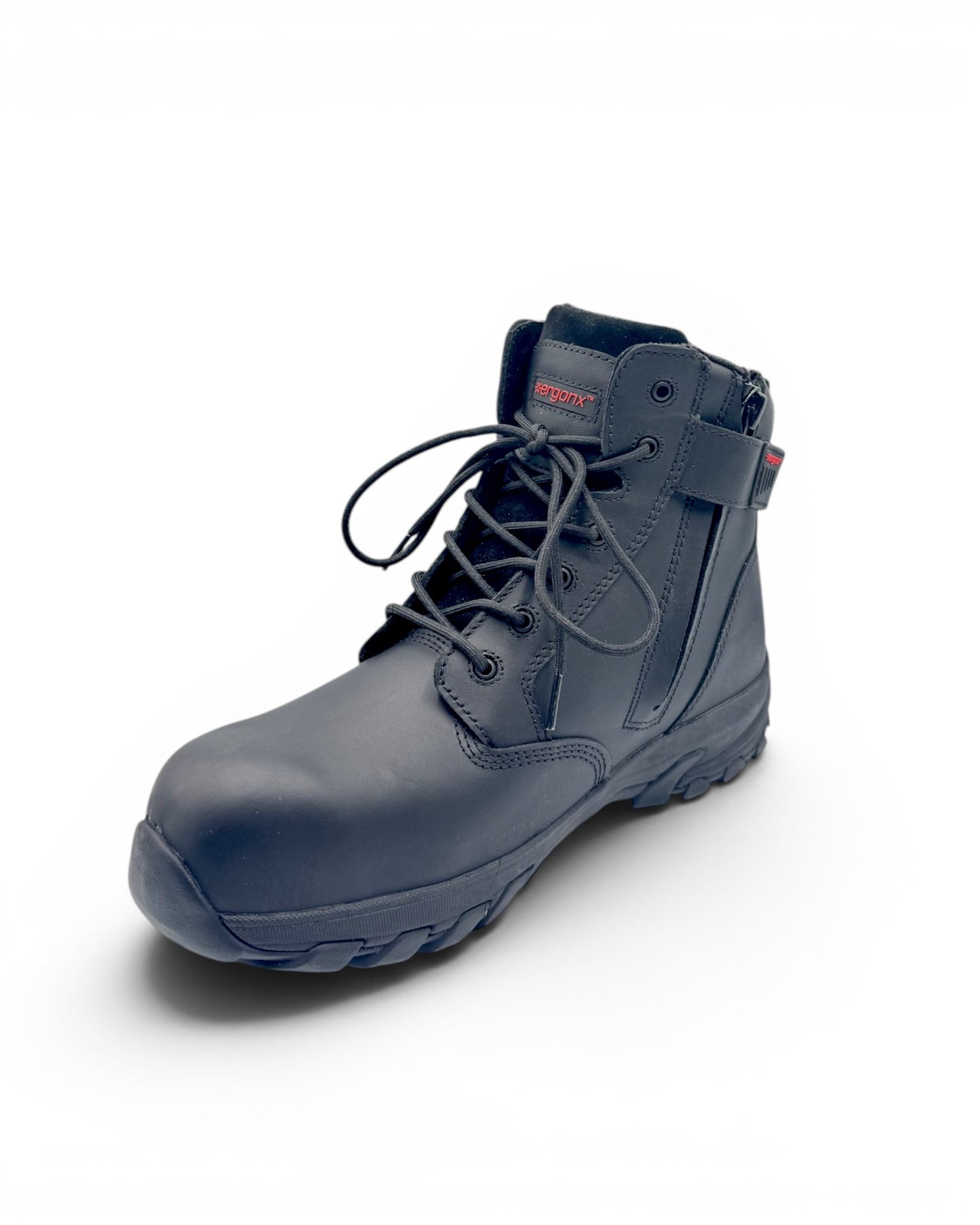 Ergonx First Responder Soft Toe Safety Boots Lace Up (Helium) Black