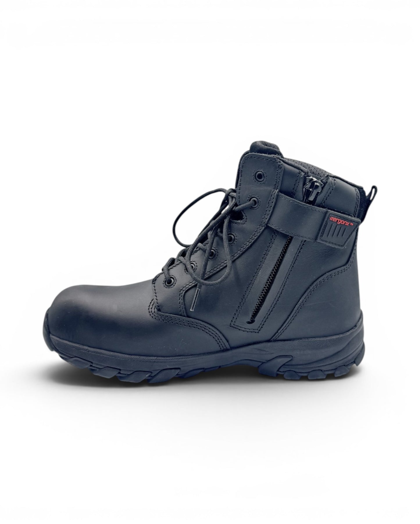 Ergonx First Responder Soft Toe Safety Boots Lace Up (Helium) Black