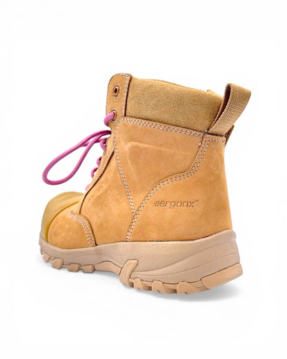 Ergonx Womens Work Boots All Tan (Helium)