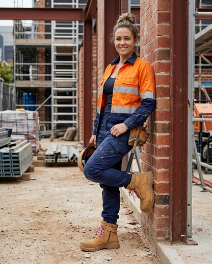 Ergonx Womens Work Boots All Tan (Helium)