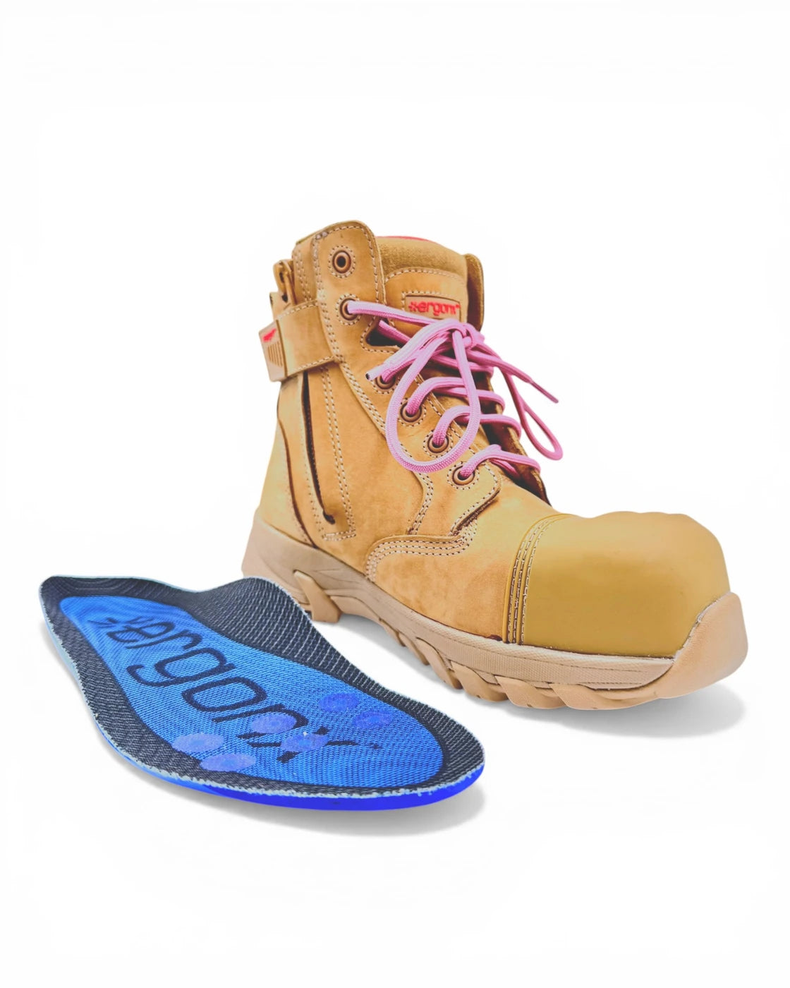 Women’s Helium boot with the included blue orthotic